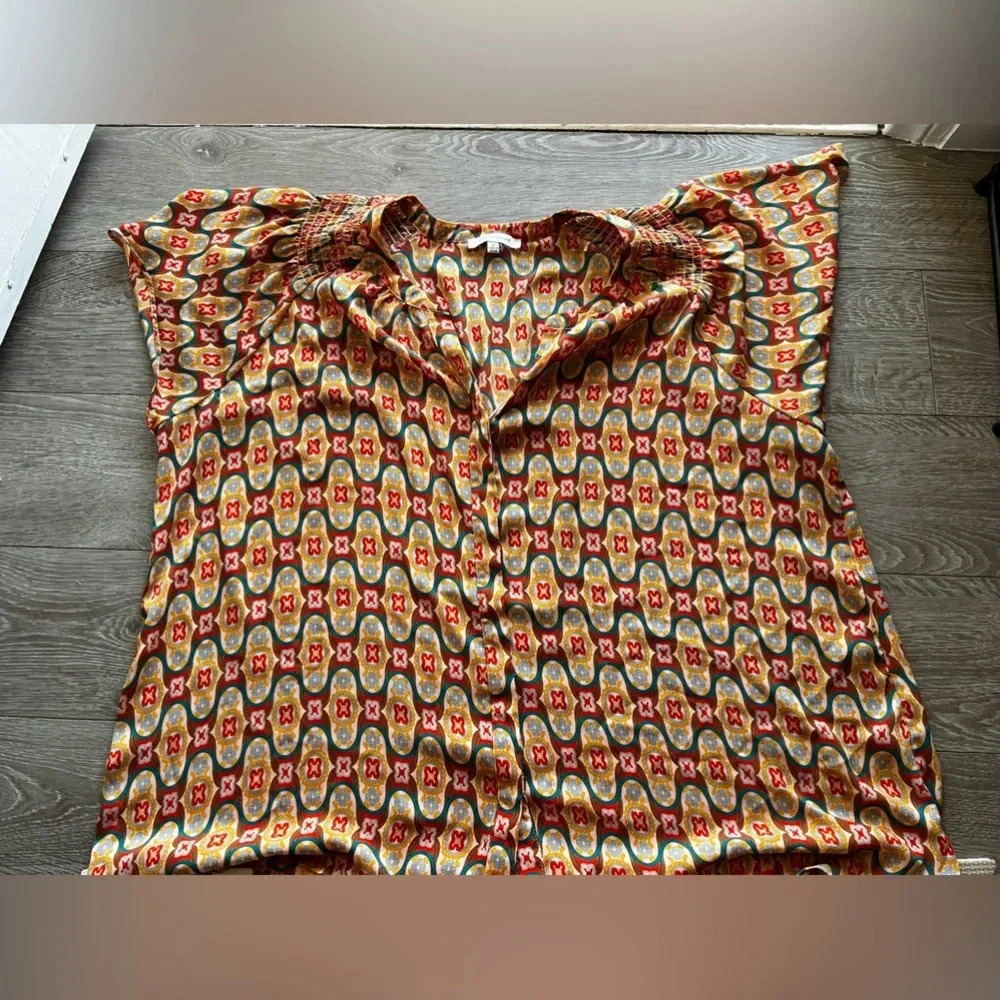 Rose + Olive Bohemian Short Sleeve Blouse Bundle (2 Tops) - 3x - Picture 7 of 11